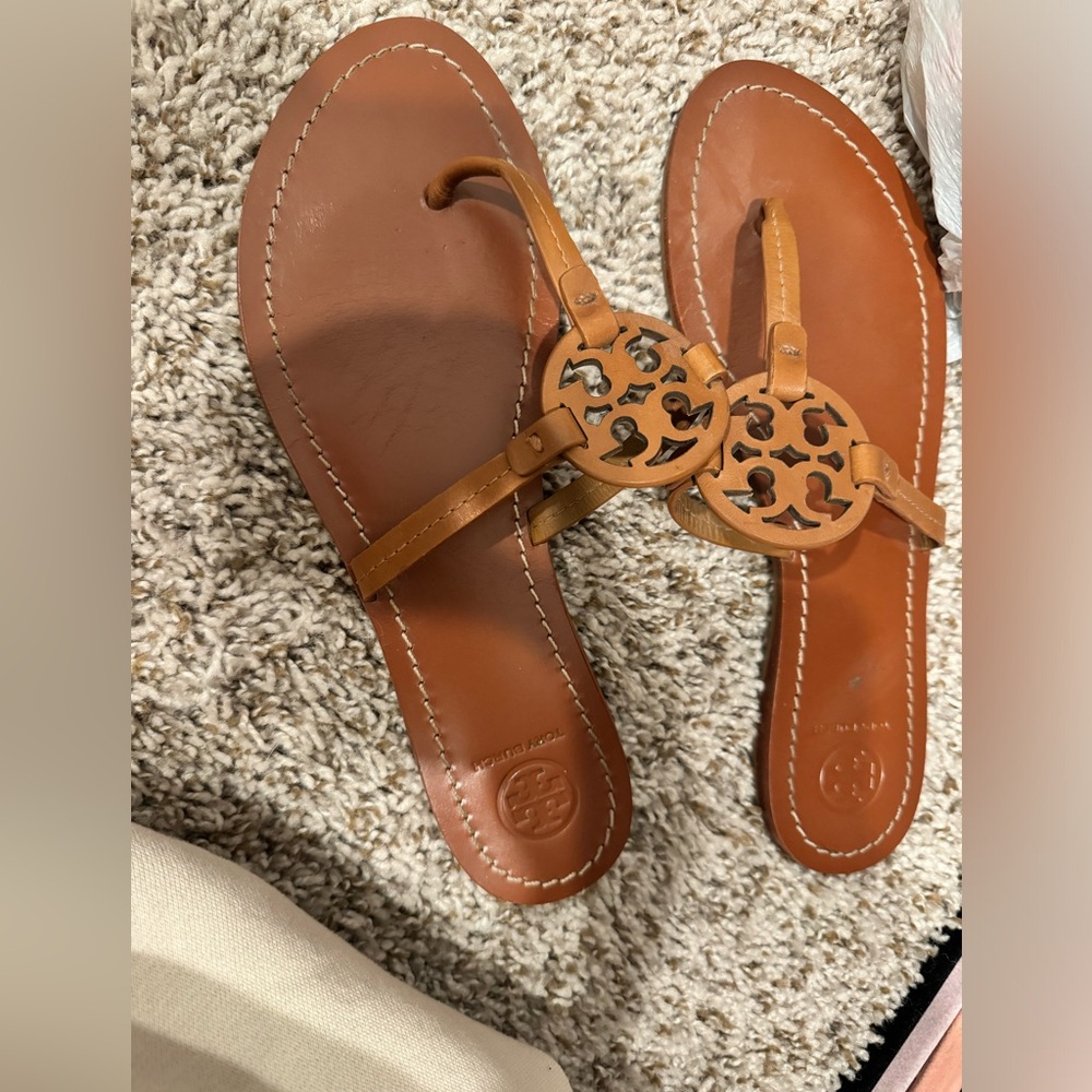 Tory Burch Brown Leather Sandals